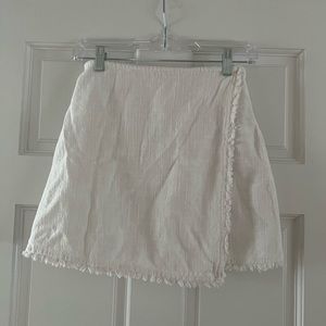 Billabong white linen wrap skirt